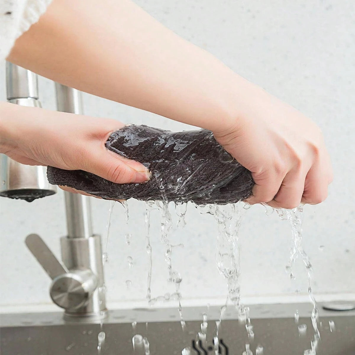 HYER KITCHEN Grey Cleaning Cloth Set, Super Soft, Quick Dry, And Absorbent,Kitchen,Bathroom,Home,Household Supplies