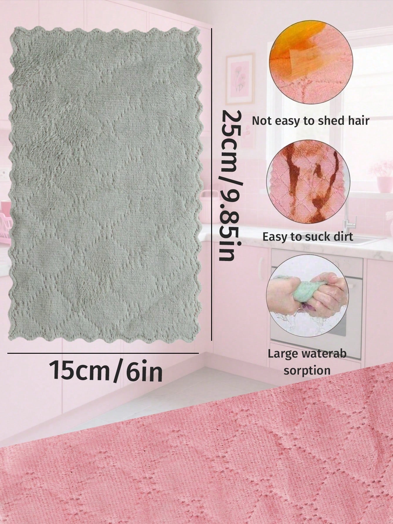10pcs Random Color Super Absorbent Microfiber Kitchen Cleaning Cloths, Highly Efficient For Dishes, Bathroom, Home Supplies