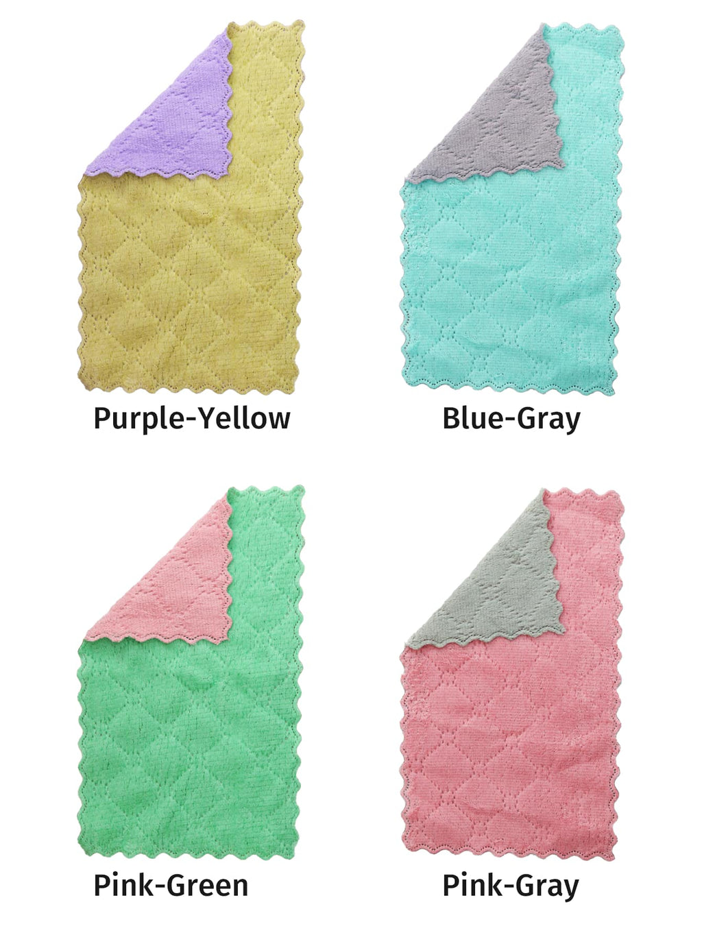 10pcs Random Color Super Absorbent Microfiber Kitchen Cleaning Cloths, Highly Efficient For Dishes, Bathroom, Home Supplies