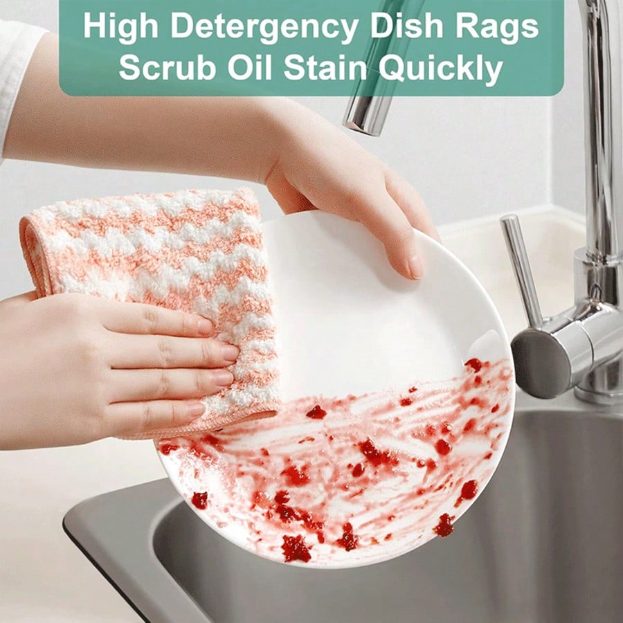 20pc Microfiber Cleaning Cloth, Kitchen Towels For Dish Drying Washing, Absorbent Streak Free Lint Free Rags For Cleaning, Reusable And Washable Towels, Cleaning Rags No Odor, Car Wipe,Festive Gifts,Christmas Gifts.