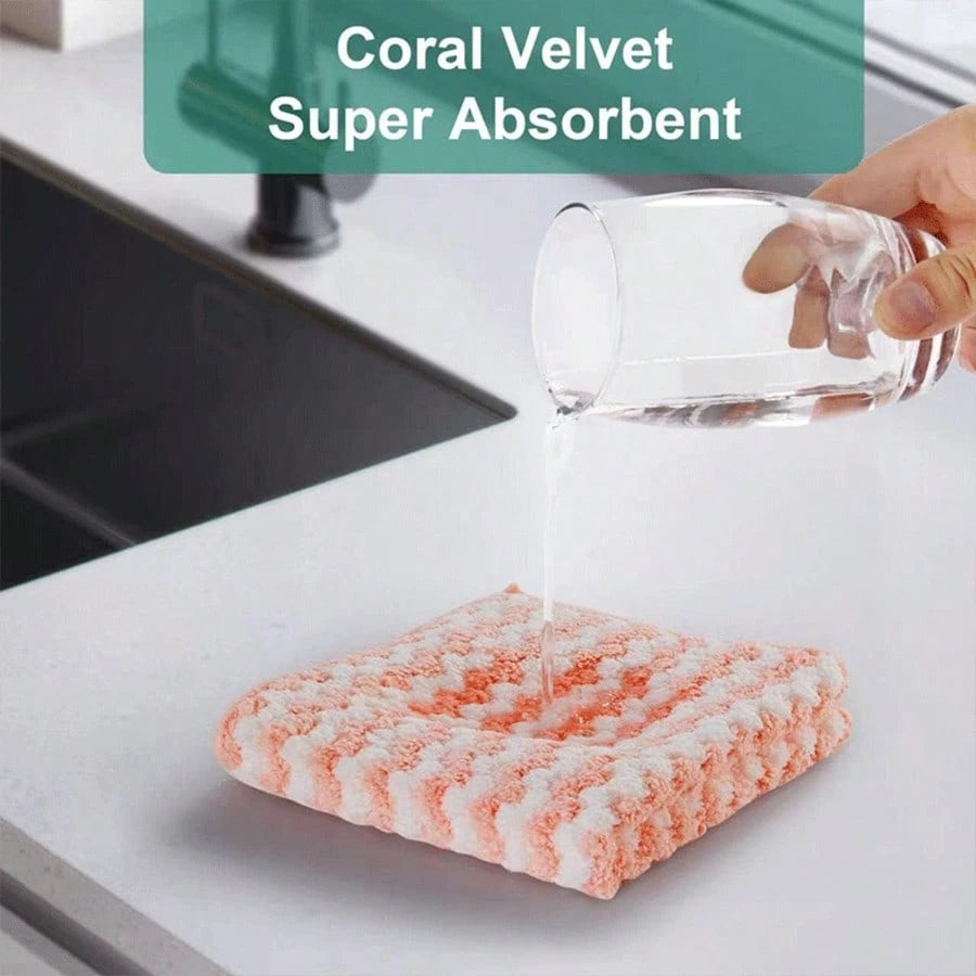 20pc Microfiber Cleaning Cloth, Kitchen Towels For Dish Drying Washing, Absorbent Streak Free Lint Free Rags For Cleaning, Reusable And Washable Towels, Cleaning Rags No Odor, Car Wipe,Festive Gifts,Christmas Gifts.