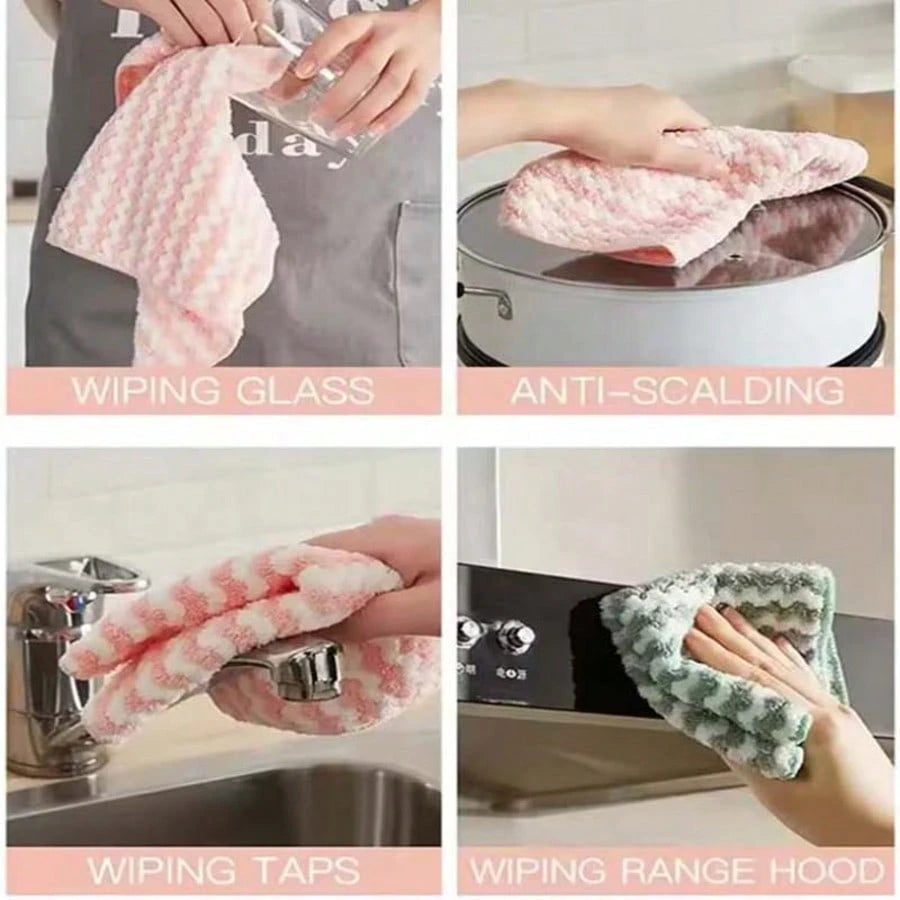 20pc Microfiber Cleaning Cloth, Kitchen Towels For Dish Drying Washing, Absorbent Streak Free Lint Free Rags For Cleaning, Reusable And Washable Towels, Cleaning Rags No Odor, Car Wipe,Festive Gifts,Christmas Gifts.