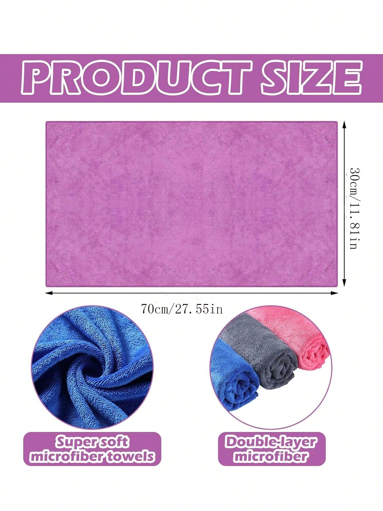 4/8pcs Reusable & Washable Super Microfiber Cleaning Cloths, Suitable For Mop, Floor And Window Cleaning, Modern Style, Non-Woven, Absorbent And Quick Drying