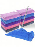 4/8pcs Reusable & Washable Super Microfiber Cleaning Cloths, Suitable For Mop, Floor And Window Cleaning, Modern Style, Non-Woven, Absorbent And Quick Drying