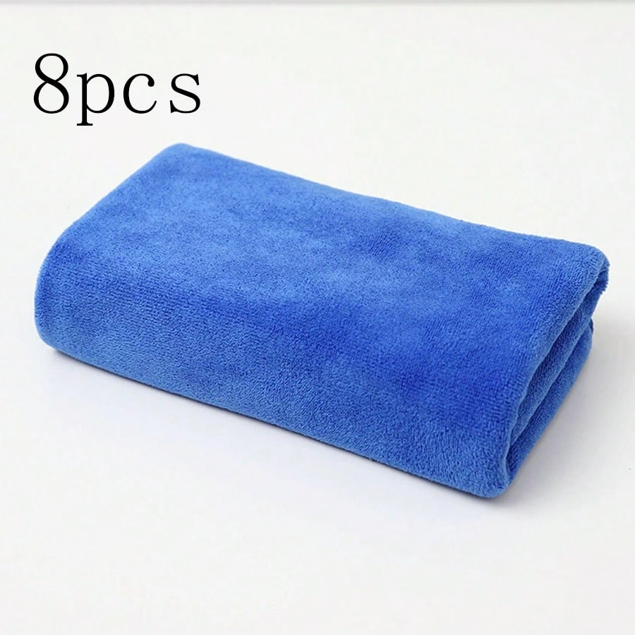 4/8pcs Reusable & Washable Super Microfiber Cleaning Cloths, Suitable For Mop, Floor And Window Cleaning, Modern Style, Non-Woven, Absorbent And Quick Drying
