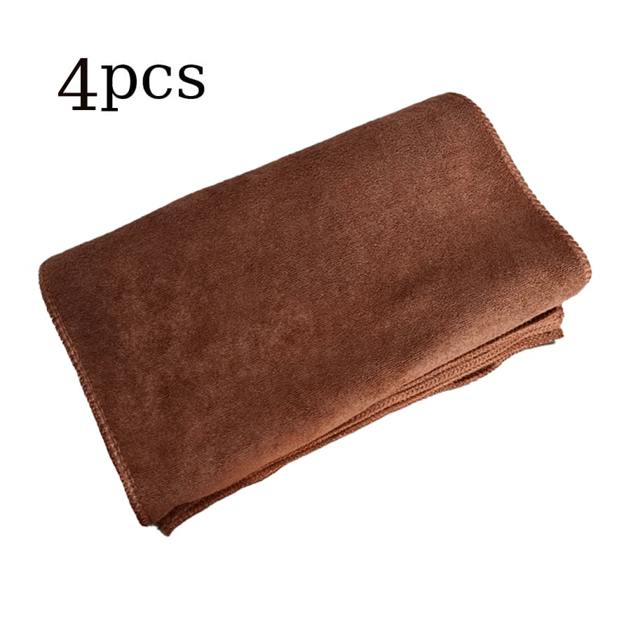 4/8pcs Reusable & Washable Super Microfiber Cleaning Cloths, Suitable For Mop, Floor And Window Cleaning, Modern Style, Non-Woven, Absorbent And Quick Drying