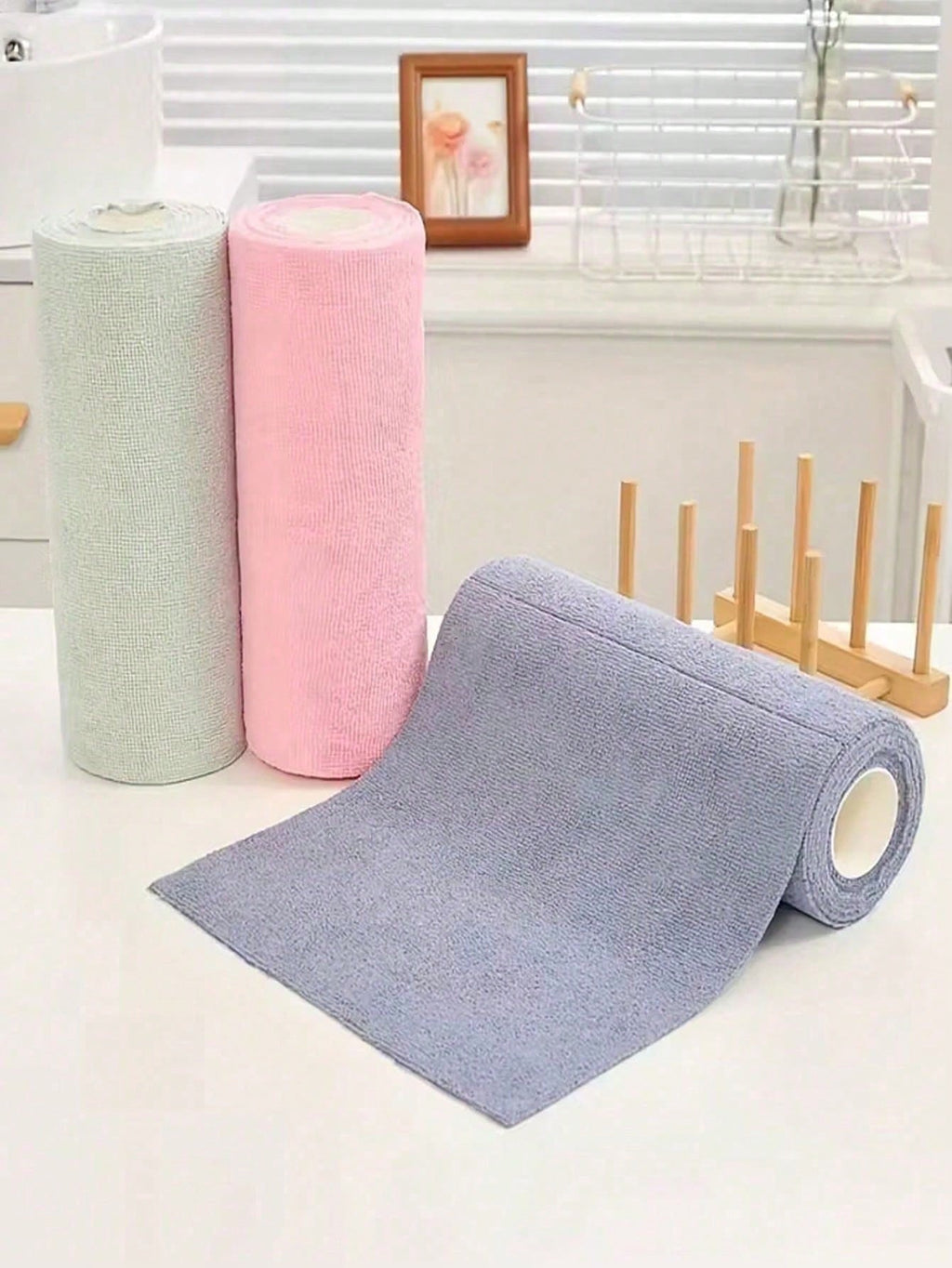1 Roll/20pcs Reusable Super Absorbent Microfiber Cleaning Wipes - Highly Absorbent, Durable And Machine Washable Kitchen Towels, Suitable For Washing Dishes, Cleaning Countertops, Floors - Multipurpose Household Cloths, Modern Square Design, Space Themed Cleaning Supplies, Dish Cloths, Countertop Wipes, Highly Absorbent Fabric