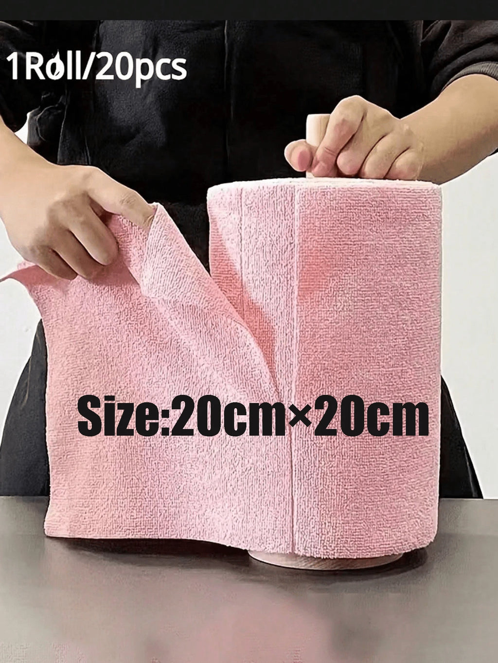 1 Roll/20pcs Reusable Super Absorbent Microfiber Cleaning Wipes - Highly Absorbent, Durable And Machine Washable Kitchen Towels, Suitable For Washing Dishes, Cleaning Countertops, Floors - Multipurpose Household Cloths, Modern Square Design, Space Themed Cleaning Supplies, Dish Cloths, Countertop Wipes, Highly Absorbent Fabric
