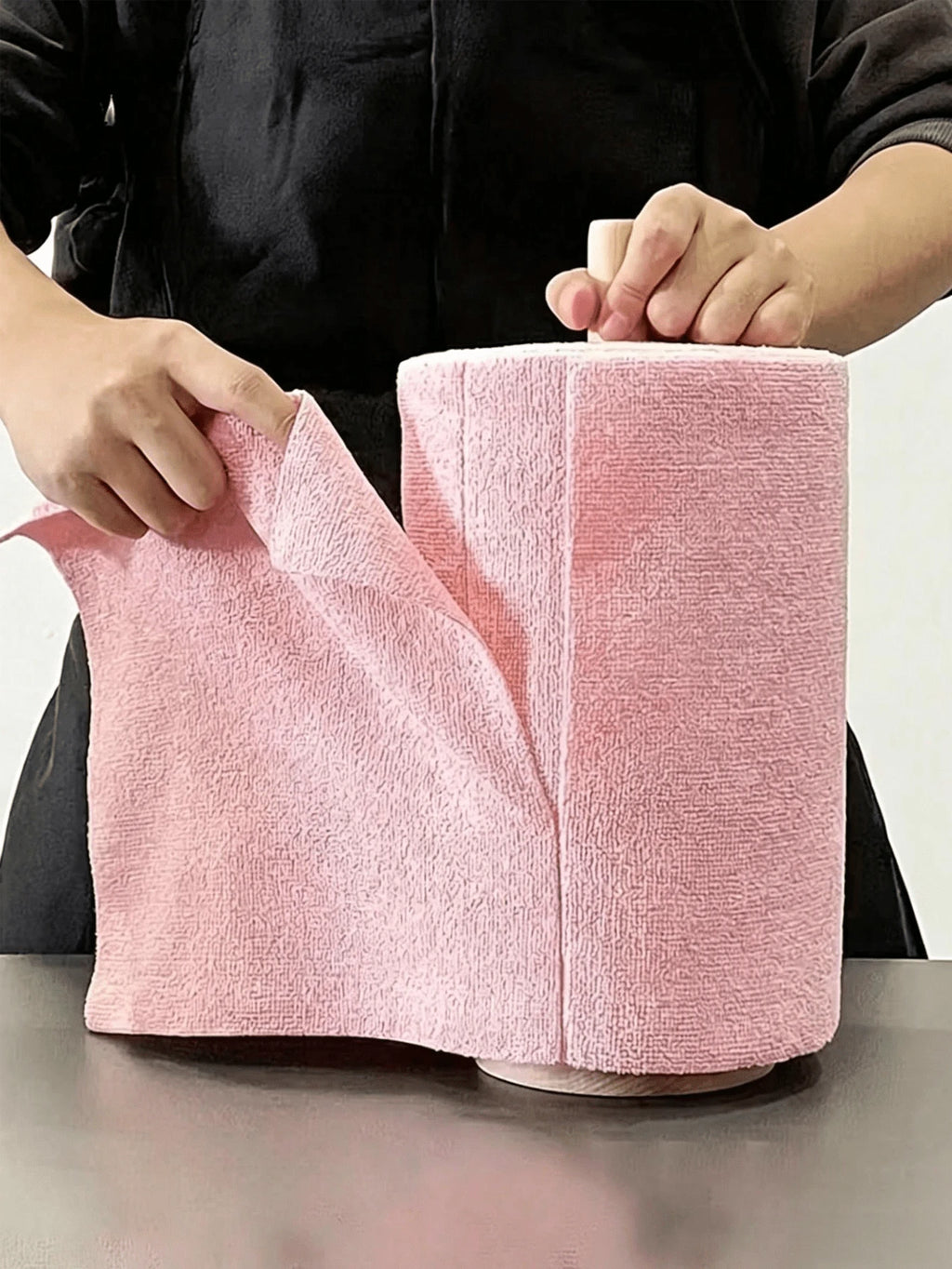 1 Roll/20pcs Reusable Super Absorbent Microfiber Cleaning Wipes - Highly Absorbent, Durable And Machine Washable Kitchen Towels, Suitable For Washing Dishes, Cleaning Countertops, Floors - Multipurpose Household Cloths, Modern Square Design, Space Themed Cleaning Supplies, Dish Cloths, Countertop Wipes, Highly Absorbent Fabric