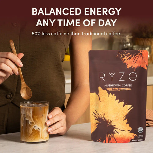 RYZE Mushroom Coffee Bright & Smooth + Pumpkin Spice Creamer Set
