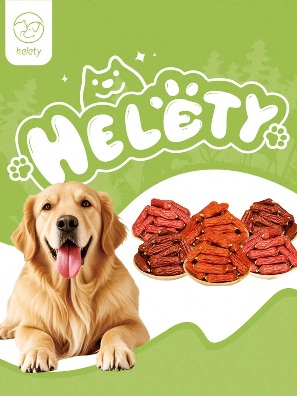 helety 100/200g/400g/800gDog Snacks Chicken, Duck, Beef Sausage Dog Teeth Grinding Snacks, Teeth Cleaning Snacks, Interactive Pet Snacks