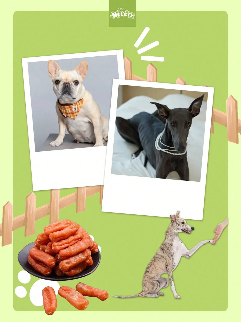 helety 100/200g/400g/800gDog Snacks Chicken, Duck, Beef Sausage Dog Teeth Grinding Snacks, Teeth Cleaning Snacks, Interactive Pet Snacks