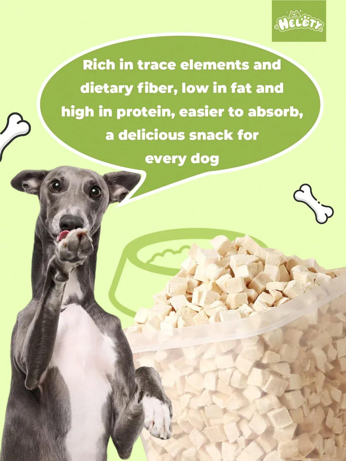 helety 100g/200g/400g/600gCat And Dog Snacks, Chicken Freeze-Dried Dog Mixed Snacks, Cat Grinding Snacks, Interactive Pet Snacks