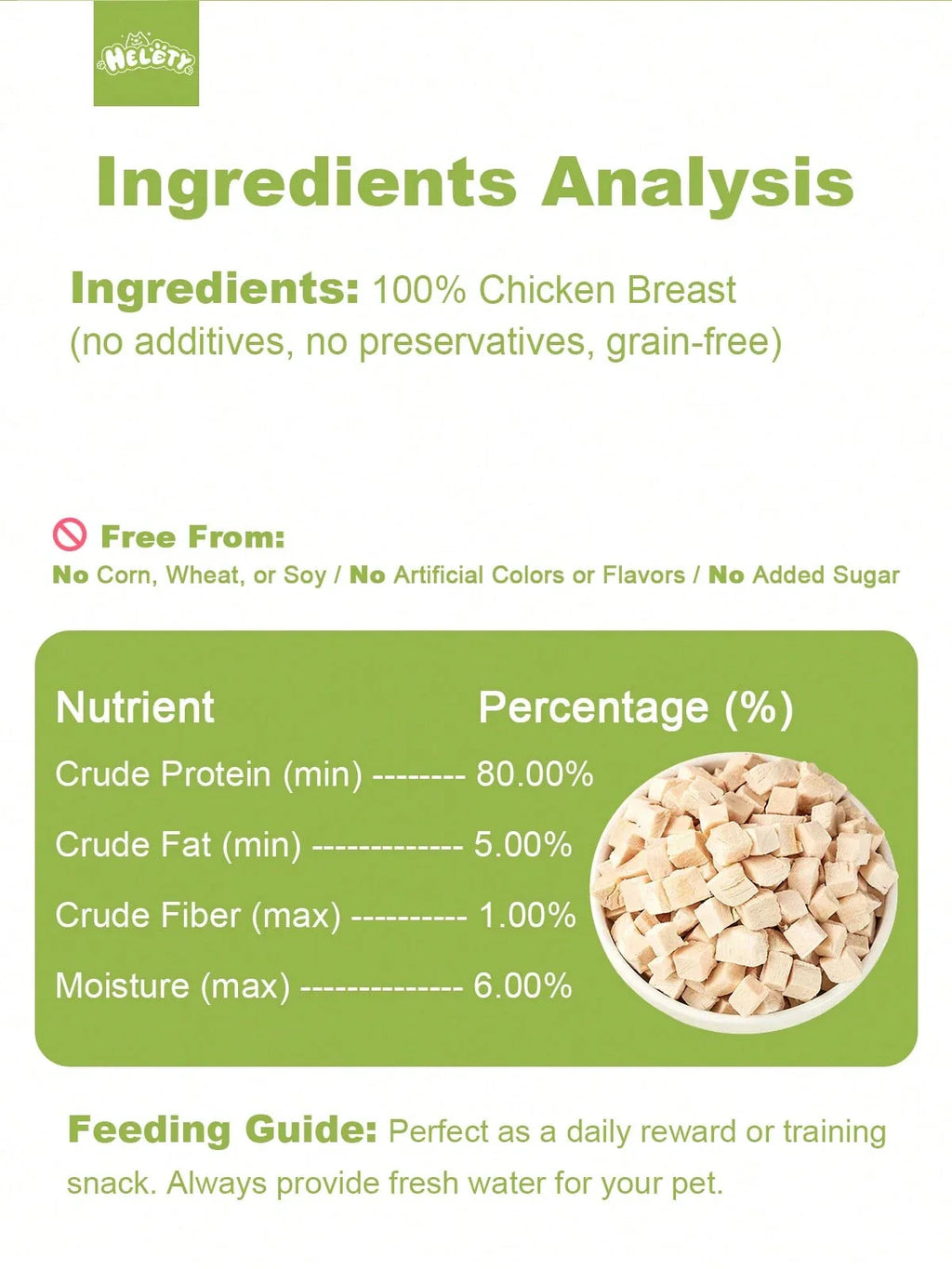 helety 100g/200g/400g/600gCat And Dog Snacks, Chicken Freeze-Dried Dog Mixed Snacks, Cat Grinding Snacks, Interactive Pet Snacks