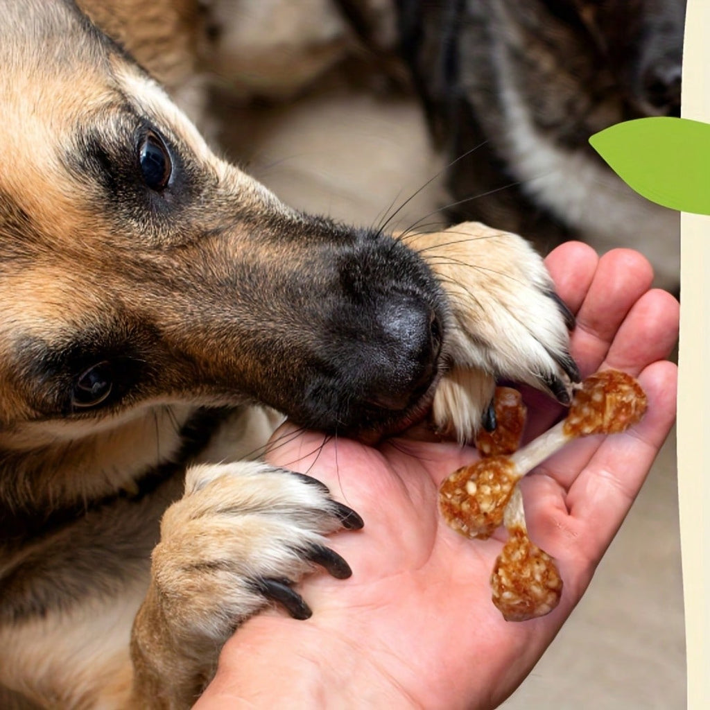 helety Chicken Dumbbells For Dogs, Chicken Dog Treats For Small, Medium And Large Breeds, Natural Dog Treats, Rice Dog Treats, Healthy, High In Protein, Easily Digestible, Long-Lasting, Perfect Dog Training Reward Treats.