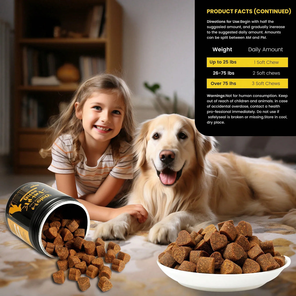 helety Pet 8-In-1 Complex Vitamin, 14 In-1 Multi-Element Phospholipid Formula Dog Vitamin