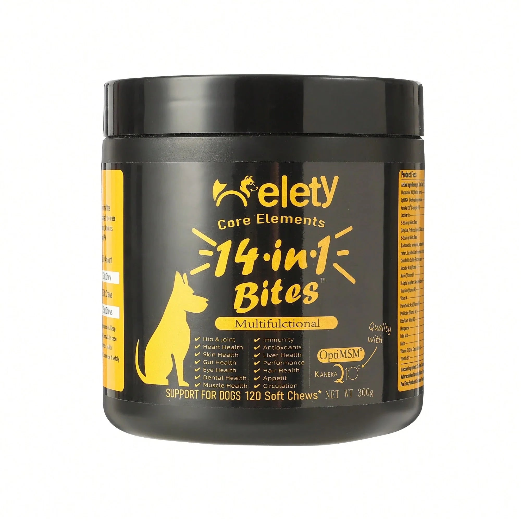 helety Pet 8-In-1 Complex Vitamin, 14 In-1 Multi-Element Phospholipid Formula Dog Vitamin
